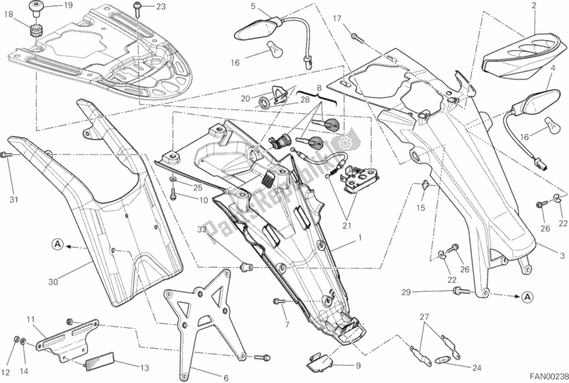 Alle onderdelen voor de Achterlicht van de Ducati Monster 659 Australia 2012